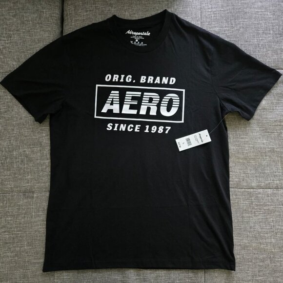 Aeropostale Men’s Logo Graphic Tee – Black – Size L - Picture 1 of 1